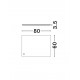 Silver Aluminium & Glass LED 48Watt 220-240Volt 978Lm IP44 4000K Touch Switch No Frosting L:60 W:3.5 H:80 cm 