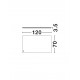 Silver Aluminium & Glass LED 53Watt 220-240Volt 1005Lm IP44 4000K Touch Switch No Frosting L:70 W:3.5 H:120 cm 