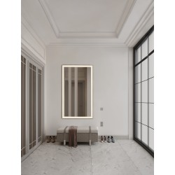 Sandy Black & Inner White Aluminium & Glass LED 36Watt 220-240Volt 1026Lm IP44 4000K Touch Switch No Frosting L:70 W:3.5 H:120 