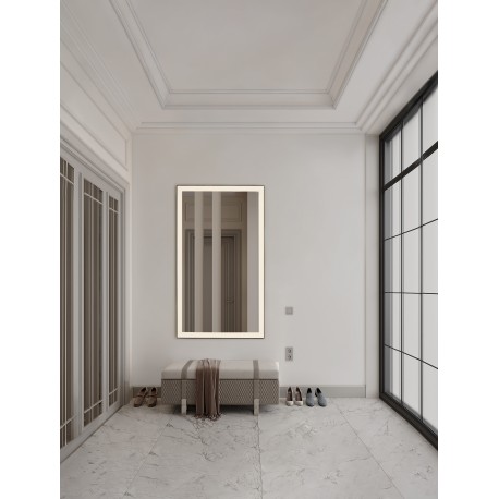 Sandy Black & Inner White Aluminium & Glass LED 36Watt 220-240Volt 1026Lm IP44 4000K Touch Switch No Frosting L:70 W:3.5 H:120 