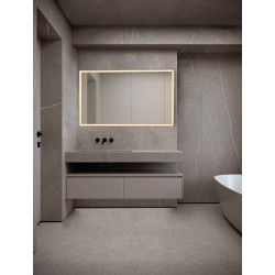 Anodized Gold Aluminium & Glass LED 49Watt 220-240Volt 2556Lm IP44 4000K Touch Switch No Frosting L:70 W:5.5 H:120 cm 