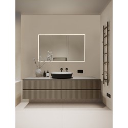 Anodized Black Aluminium & Glass LED 48Watt 220-240Volt 1648Lm Touch Switch No Frosting IP44 4000K L:70 W:5.5 H:120 cm 