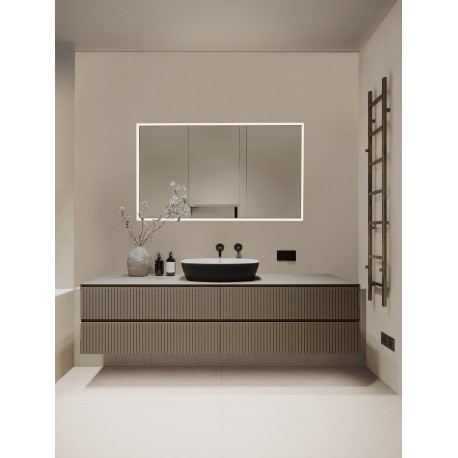 Anodized Black Aluminium & Glass LED 48Watt 220-240Volt 1648Lm Touch Switch No Frosting IP44 4000K L:70 W:5.5 H:120 cm 