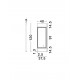 Anodized Black Aluminium & Glass LED 37Watt 220-240Volt 385Lm IP44 4000K Touch Switch No Frosting L:40 W:5 H:120 cm 