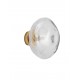 Antique Brass, Gold Metal & Blown Clear Glass LED G9 1x5 Watt 100-240 Volt IP20 bulb excluded D: 26 H: 14,6 cm 