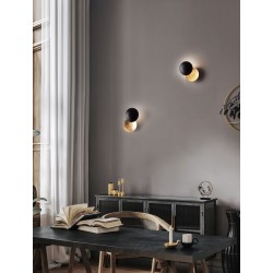 Sandy Black Aluminium Outside Gold leaf Aluminium Inside LED 6Watt 420Lm 220-240 Volt 3000K IP20 D:20 W:13,5 H:20 cm 
