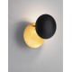 Sandy Black Aluminium Outside Gold leaf Aluminium Inside LED 6Watt 420Lm 220-240 Volt 3000K IP20 D:20 W:13,5 H:20 cm 