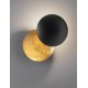 Sandy Black Aluminium Outside Gold leaf Aluminium Inside LED 6Watt 420Lm 220-240 Volt 3000K IP20 D:20 W:13,5 H:20 cm 