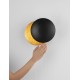 Sandy Black Aluminium Outside Gold leaf Aluminium Inside LED 6Watt 420Lm 220-240 Volt 3000K IP20 D:20 W:13,5 H:20 cm 