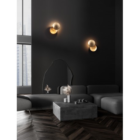 Gold Leaf Aluminium LED 6 Watt 220-240 Volt 420Lm 3000K IP20 D:20 W:13,5 H:20cm 