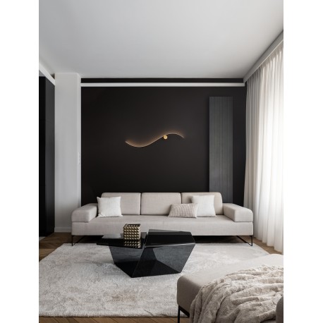 Gold Aluminium Base & Sandy Black Arm LED 20 Watt 220-240 Volt 1452Lm 3000K IP20 L:102 W:6 H:20 cm 