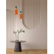 Gold Metal Glossy Jasper & Orange Glass LED 9 Watt 230 Volt 915Lm 3000K IP20 D: 15 H: 170 cm 