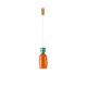 Gold Metal Glossy Jasper & Orange Glass LED 9 Watt 230 Volt 915Lm 3000K IP20 D: 15 H: 170 cm 