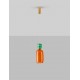 Gold Metal Glossy Jasper & Orange Glass LED 9 Watt 230 Volt 915Lm 3000K IP20 D: 15 H: 170 cm 
