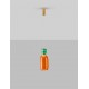 Gold Metal Glossy Jasper & Orange Glass LED 9 Watt 230 Volt 915Lm 3000K IP20 D: 15 H: 170 cm 
