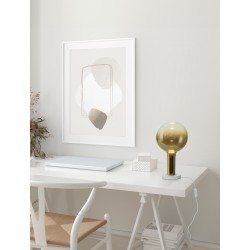 Triac Dimmable Gold Glass Gold Metal White Metal Base LED 3 Watt 220-240 Volt 341Lm 3000K IP20 D: 20 H: 36 cm 