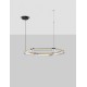 Triac Dimmable Sandy Black & Gold Metal Gray Glass LED 61 Watt 220-240 Volt 6646Lm 3000K IP20 D: 103 H: 150 cm 