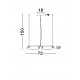 Triac Dimmable Sandy Black & Gold Metal Gray Glass LED 39 Watt 220-240 Volt 4822Lm 3000K IP20 D: 72 H: 150 cm 