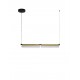 Triac Dimmable Sandy Black & Gold Metal Gray Glass LED 20 Watt 220-240 Volt 2479Lm 3000K IP20 L: 93 W: 7 H: 160 cm 