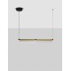 Triac Dimmable Sandy Black & Gold Metal Gray Glass LED 20 Watt 220-240 Volt 2479Lm 3000K IP20 L: 93 W: 7 H: 160 cm 
