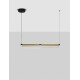 Triac Dimmable Sandy Black & Gold Metal Gray Glass LED 20 Watt 220-240 Volt 2479Lm 3000K IP20 L: 93 W: 7 H: 160 cm 
