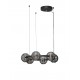 Triac Dimmable Sandy Black & Gold Metal Smoky Gray Glass LED 60 Watt 220-240 Volt 6087Lm 3000K IP20 D: 63 H: 160 cm 