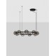 Triac Dimmable Sandy Black & Gold Metal Smoky Gray Glass LED 91 Watt 220-240 Volt 7751Lm 3000K IP20 D: 91 H: 160 cm 