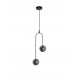 Sandy Black & Gold Metal Smoky Gray Glass LED 20 Watt 220-240Volt 2527Lm 3000K IP20 D: 31 H: 210 cm 