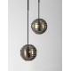 Sandy Black & Gold Metal Smoky Gray Glass LED 20 Watt 220-240Volt 2527Lm 3000K IP20 D: 31 H: 210 cm 