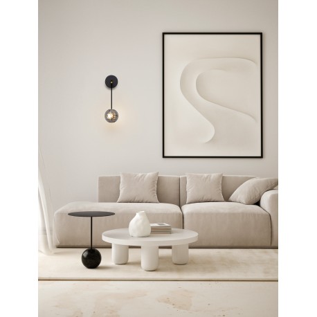 Sandy Black & Gold Metal Smoky Gray Glass LED 13 Watt 220-240Volt 1526Lm 3000K IP20 D: 15 W: 23 H: 52 cm 