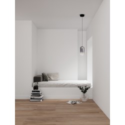Matt Black Metal & Smoky Gray Glass LED 3 Watt 220-240Volt 478Lm 3000K IP20 D: 10 H: 150 cm 