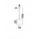 Matt Black Metal & Smoky Gray Glass LED 3 Watt 220-240Volt 478Lm 3000K IP20 D: 10 H: 150 cm 