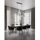 Matt Black Metal & Smoky Gray Glass LED 19 Watt 220-240Volt 2253Lm 3000K IP20 L: 95 W: 14 H: 145 cm 