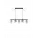 Matt Black Metal & Smoky Gray Glass LED 19 Watt 220-240Volt 2253Lm 3000K IP20 L: 95 W: 14 H: 145 cm 