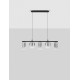 Matt Black Metal & Smoky Gray Glass LED 19 Watt 220-240Volt 2253Lm 3000K IP20 L: 95 W: 14 H: 145 cm 