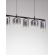 Matt Black Metal & Smoky Gray Glass LED 19 Watt 220-240Volt 2253Lm 3000K IP20 L: 95 W: 14 H: 145 cm 