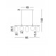 Matt Black Metal & Smoky Gray Glass LED 19 Watt 220-240Volt 2253Lm 3000K IP20 L: 95 W: 14 H: 145 cm 