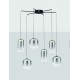 Matt Black Metal & Smoky Gray Glass LED 25 Watt 220-240Volt 2792Lm 3000K IP20 D: 72 H: 145 cm 