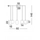 Matt Black Metal & Smoky Gray Glass LED 36 Watt 220-240Volt 3766Lm 3000K IP20 D: 82 H: 145 cm 