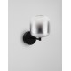 Matt Black Metal & Smoky Gray Glass LED 3 Watt 220-240Volt 478Lm 3000K IP20 D: 14 W: 20,5 H: 22 cm 