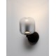 Matt Black Metal & Smoky Gray Glass LED 3 Watt 220-240Volt 478Lm 3000K IP20 D: 14 W: 20,5 H: 22 cm 
