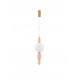 Brass Gold Metal Orange & Pink Ceramic Opal Glass LED 12 Watt 100-240Volt 794Lm 3000K IP20 D: 20 H: 180 cm 