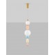 Brass Gold Metal Orange, Blue &Purple Ceramic Opal Glass LED 23 Watt 100-240Volt 1423Lm 3000K IP20 D: 20 H: 215 cm 