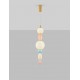 Brass Gold Metal Orange, Blue &Purple Ceramic Opal Glass LED 23 Watt 100-240Volt 1423Lm 3000K IP20 D: 20 H: 215 cm 