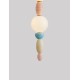 Brass Gold Metal Orange, Blue &Purple Ceramic Opal Glass LED 23 Watt 100-240Volt 1423Lm 3000K IP20 D: 20 H: 215 cm 