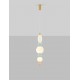 Brass Gold Metal Orange & Blue Ceramic Opal Glass LED 27 Watt 100-240Volt 2032Lm 3000K IP20 D: 20 H: 215 cm 