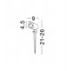Sandy Black Aluminium & Glass LED 3 Watt 295,06Lm 3000K 220-240 Volt 50Hz Beam Angle 24o IP65 D: 4.5 W: 9 H: 21-26 cm 