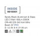Sandy Black Aluminium & Glass LED 3 Watt 295,06Lm 3000K 220-240 Volt 50Hz Beam Angle 24o IP65 D: 4.5 W: 9 H: 21-26 cm 