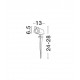 Sandy Black Aluminium & Glass LED 7 Watt 420Lm 3000K 220-240 Volt 50Hz Beam Angle 24o IP65 D: 6.5 W: 13 H: 24-31 cm 