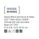 Sandy Black Aluminium & Glass LED 7 Watt 420Lm 3000K 220-240 Volt 50Hz Beam Angle 24o IP65 D: 6.5 W: 13 H: 24-31 cm 
